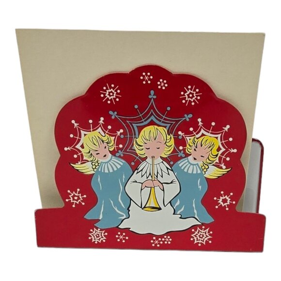 Angel Napkin Holder w/ Matching Napkins Angelic Kitchen Celestial Tabletop Decor - Picture 2 of 7